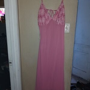 Wild Fable Pink Lace Maxi Dress